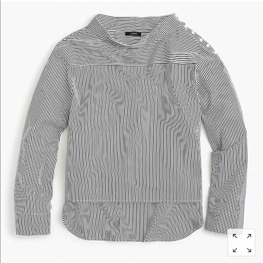 J Crew Funnelneck Striped Shirt - 4